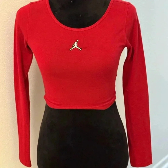 Jordan Tight Fit Cropped Top Long Sleeve - Picture 1 of 6